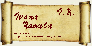 Ivona Mamula vizit kartica